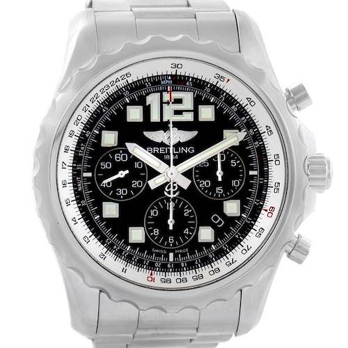 This image shows a front view of the Breitling Professional Series watch, highlighting its dial, bezel, and wristband.
