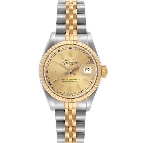 The Rolex Datejust watch is shown from a top-down angle, highlighting the dial, bezel, and bracelet.